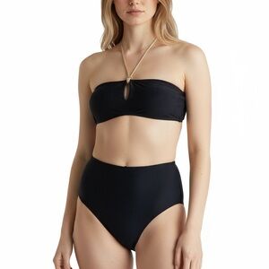 Aerie Elegant Black Bandeau Bikini Set